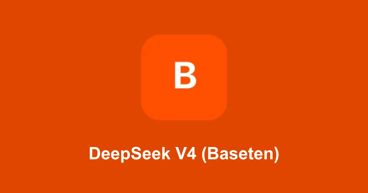 DeepSeek V4 (Baseten) token cost calculator