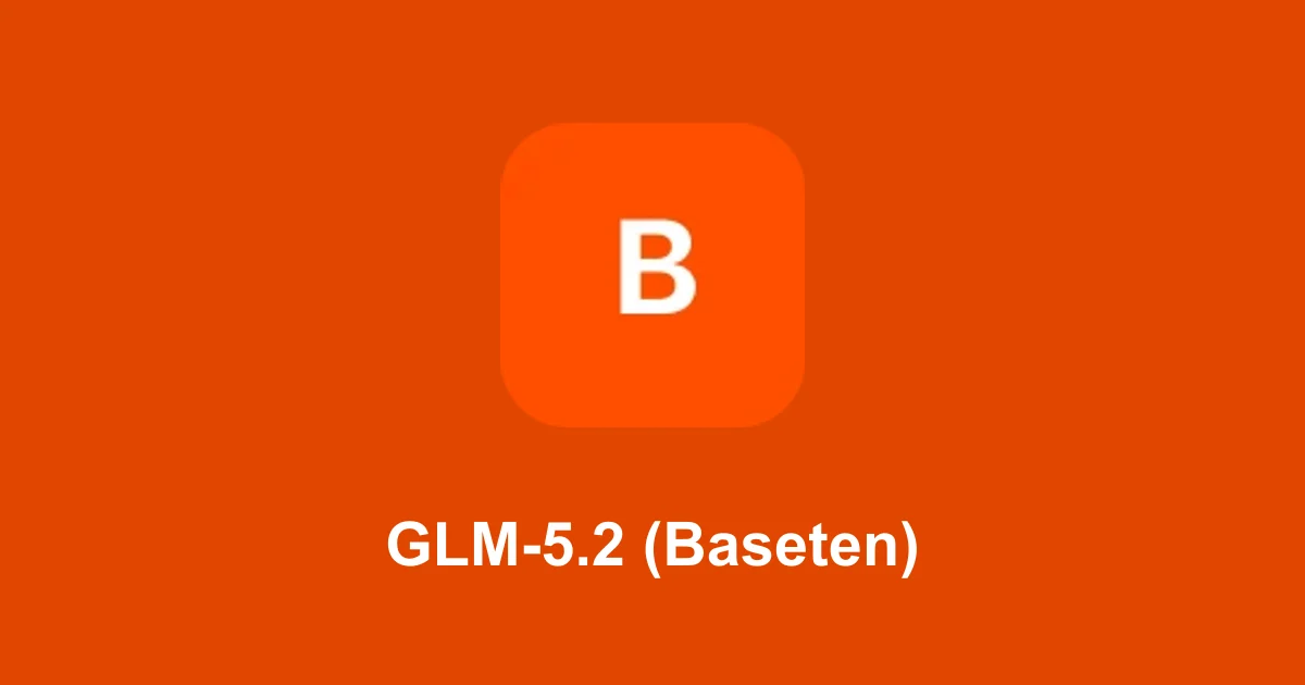 GLM-5.2 (Baseten) token cost calculator