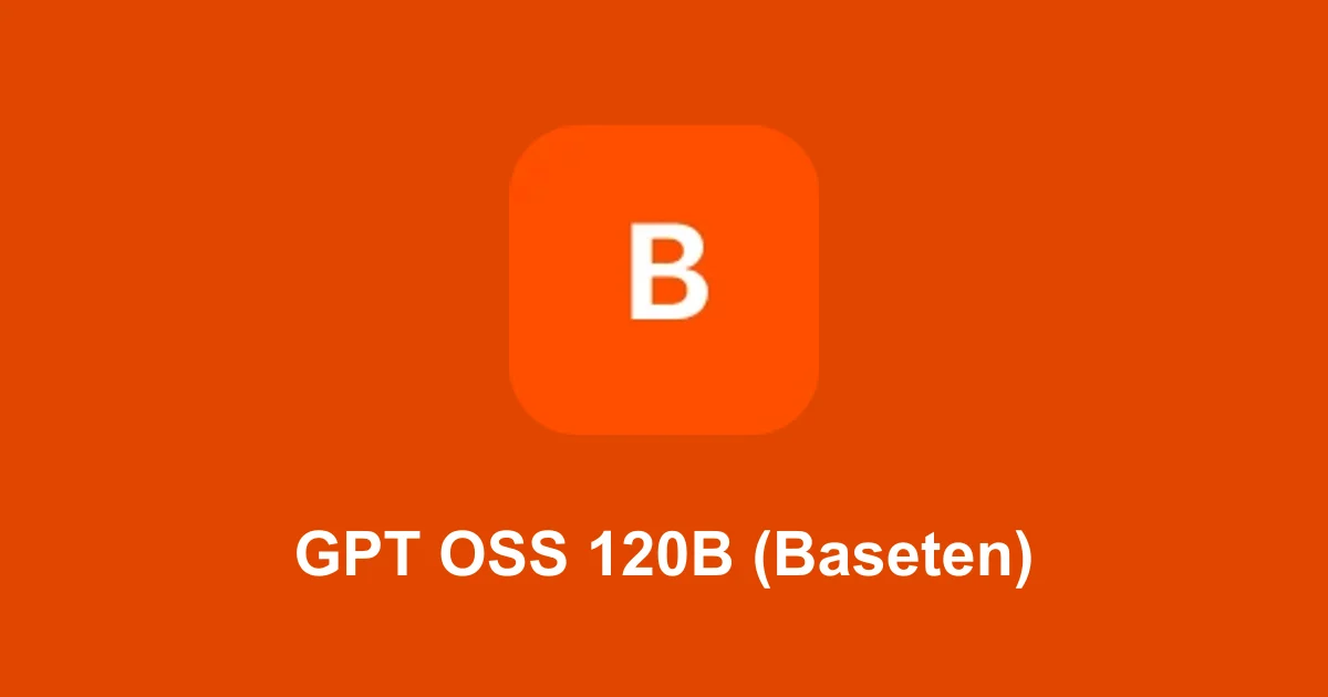 GPT OSS 120B (Baseten)
