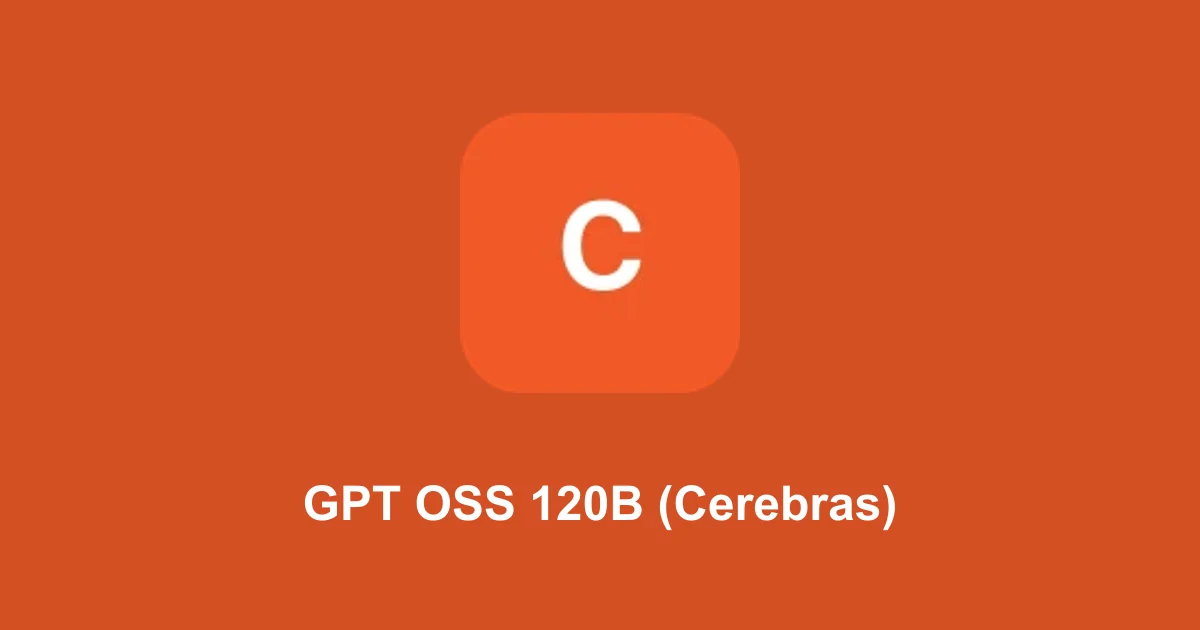 GPT OSS 120B (Cerebras)