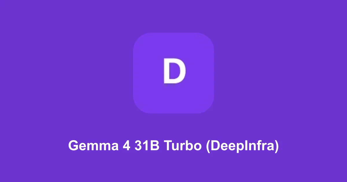 Gemma 4 31B Turbo (DeepInfra) token cost calculator