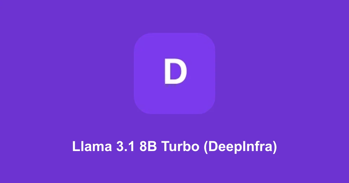 Llama 3.1 8B Turbo (DeepInfra)