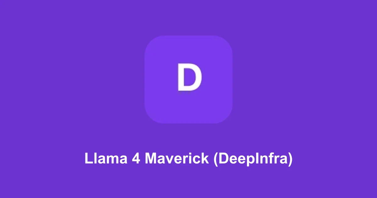 Llama 4 Maverick (DeepInfra)