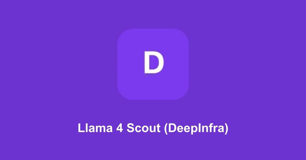 Llama 4 Scout (DeepInfra) token cost calculator