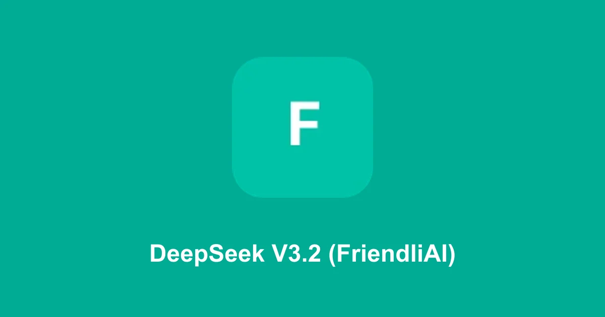 DeepSeek V3.2 (FriendliAI)