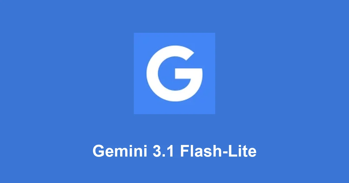 Gemini 3.1 Flash-Lite
