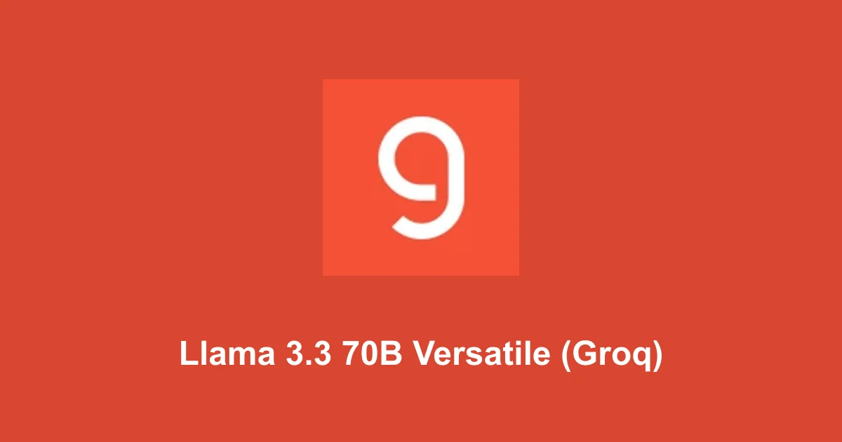 Llama 3.3 70B Versatile (Groq)