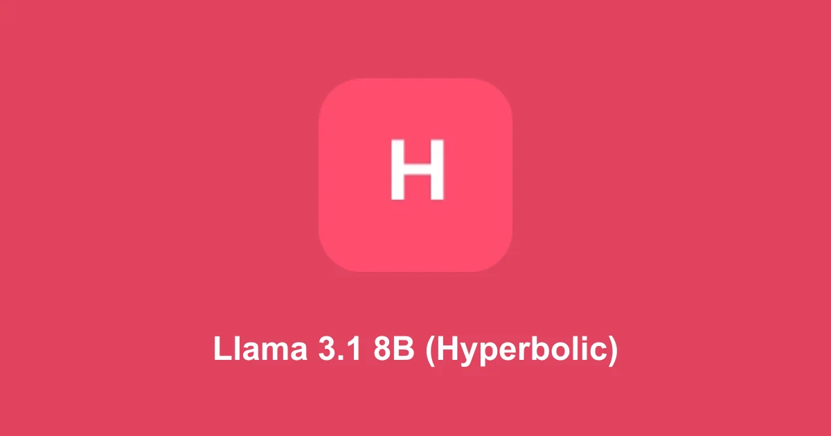 Llama 3.1 8B (Hyperbolic)