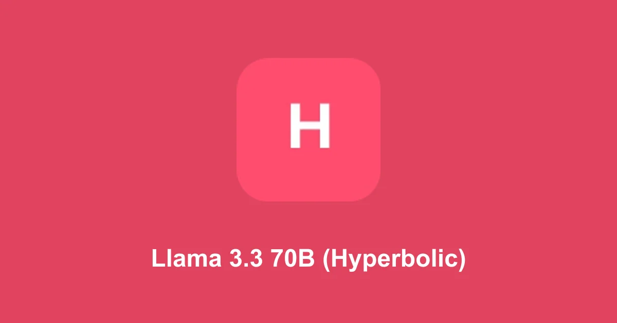 Llama 3.3 70B (Hyperbolic)