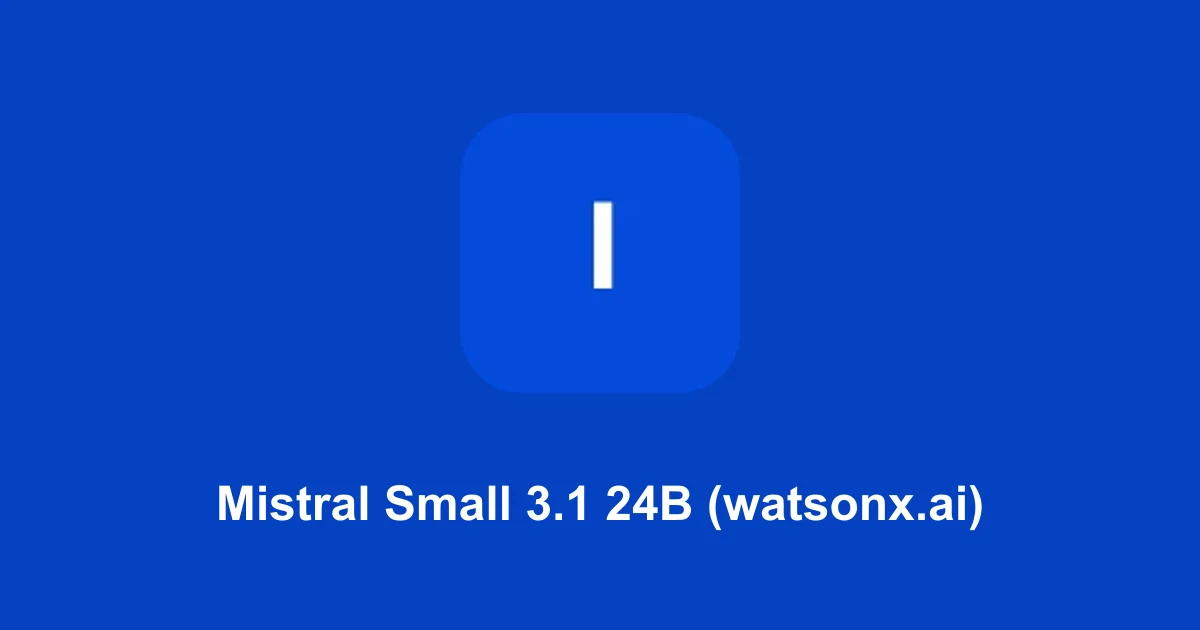 Mistral Small 3.1 24B (watsonx.ai) token cost calculator