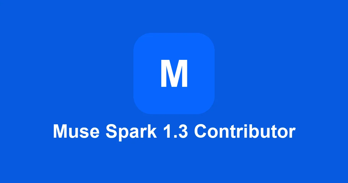 Muse Spark 1.3 Contributor token cost