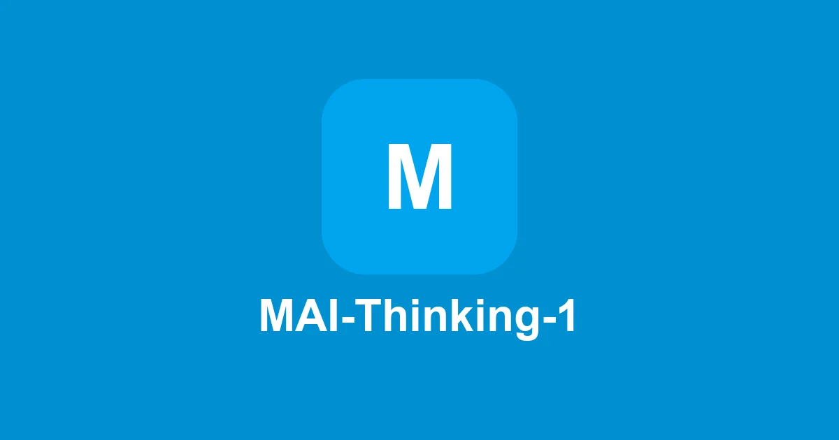 MAI-Thinking-1 token cost