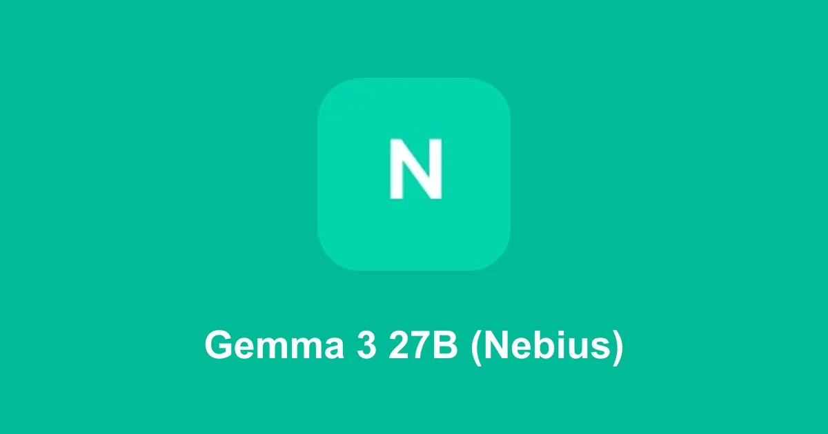 Gemma 3 27B (Nebius)