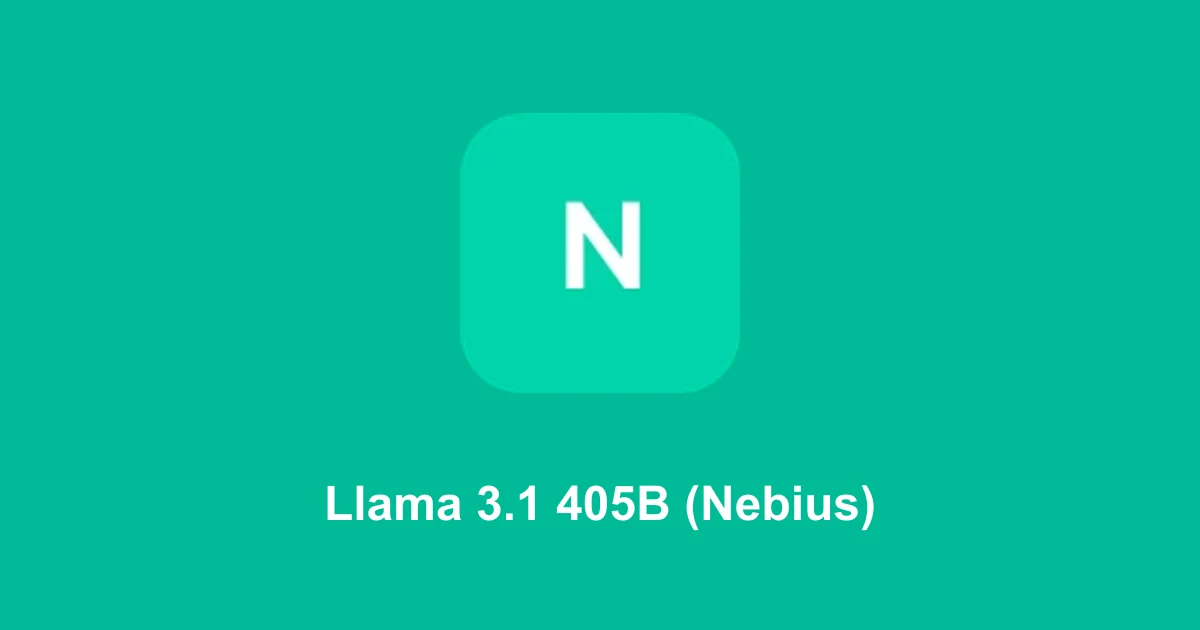 Llama 3.1 405B (Nebius) token cost calculator
