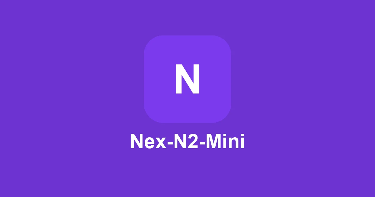 Nex-N2-Mini token cost