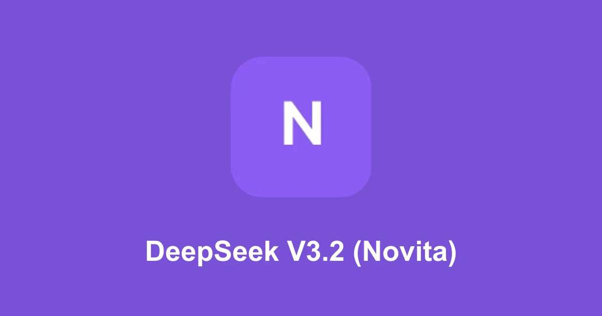 DeepSeek V3.2 (Novita) token cost calculator