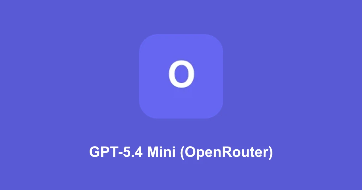 GPT-5.4 Mini (OpenRouter) token cost calculator