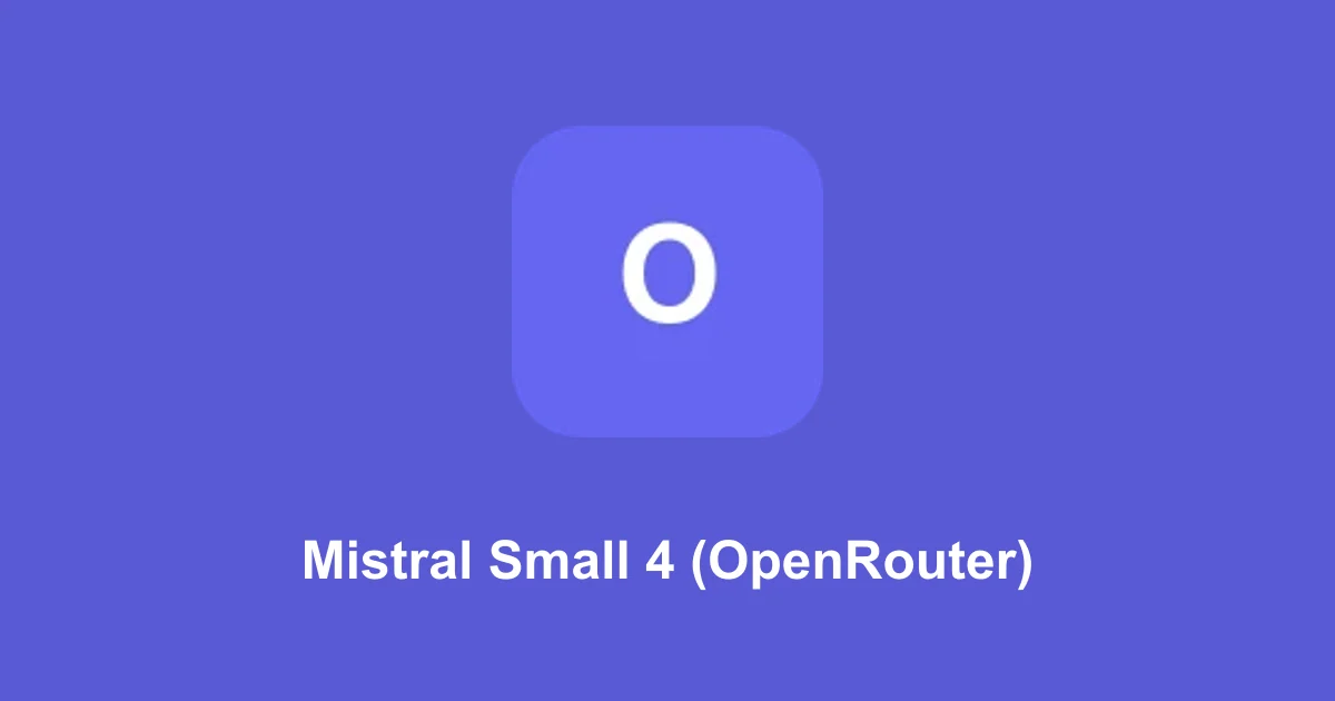 Mistral Small 4 (OpenRouter) token cost calculator