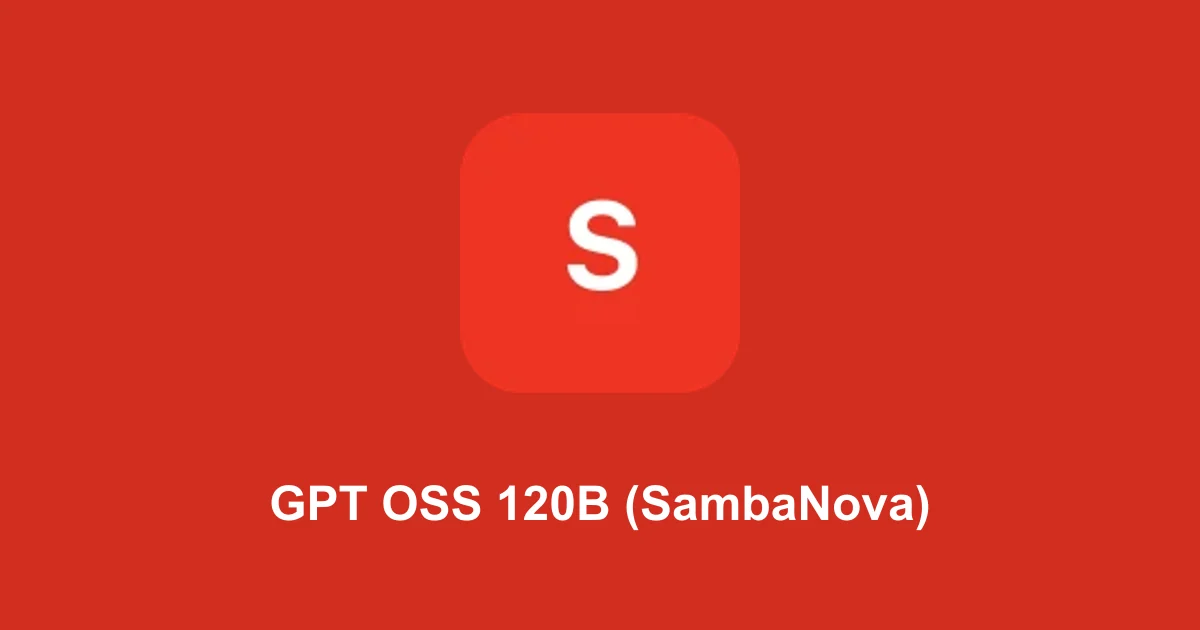 GPT OSS 120B (SambaNova)