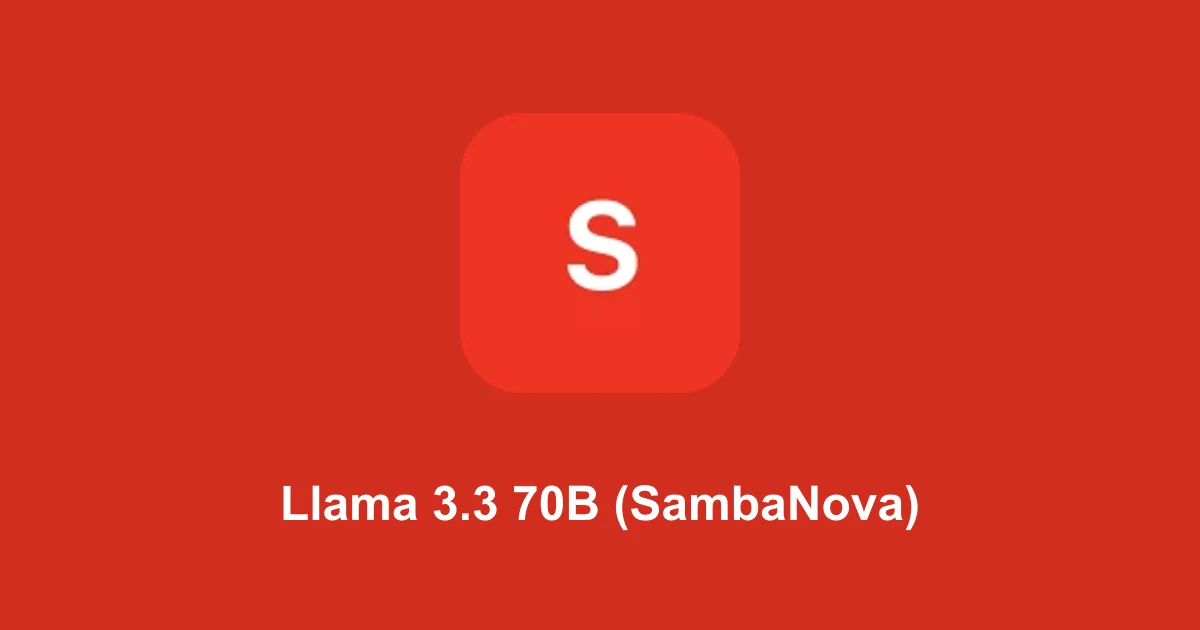 Llama 3.3 70B (SambaNova) token cost calculator