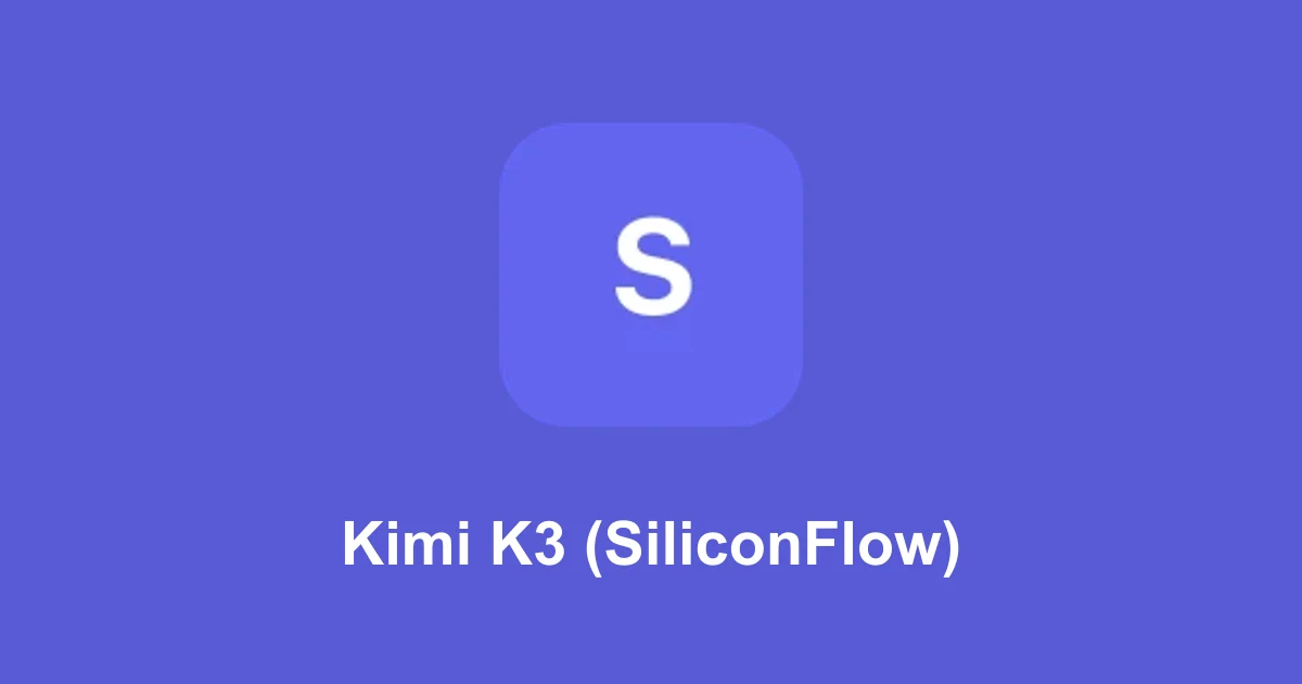 Kimi K3 (SiliconFlow) token cost calculator