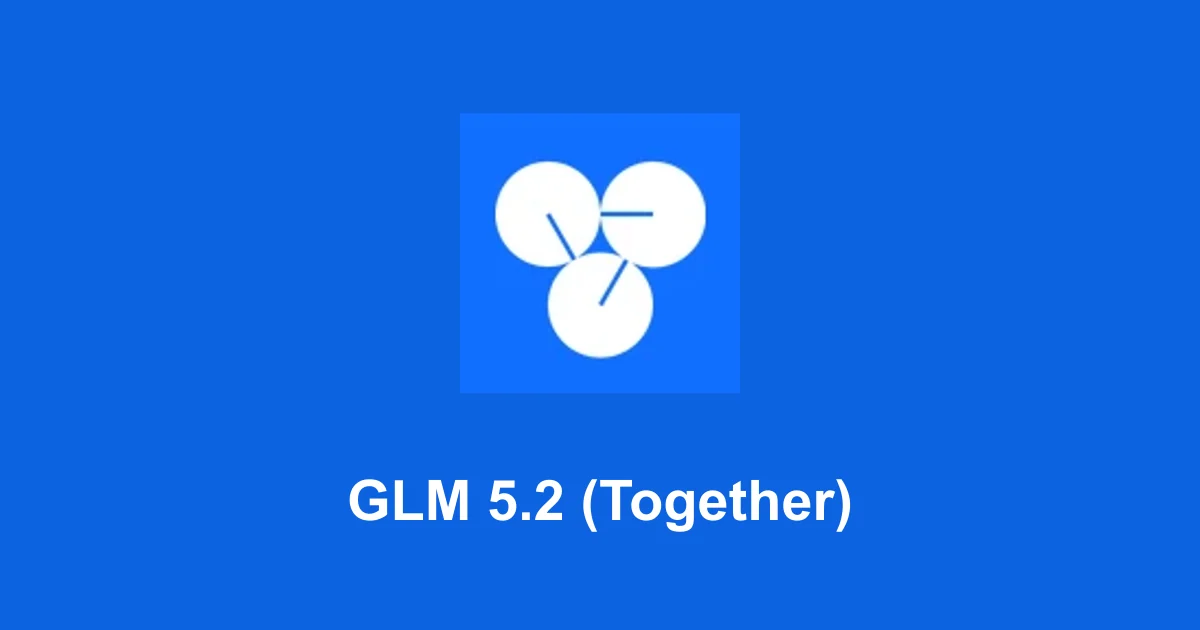 GLM 5.2 (Together) token cost calculator