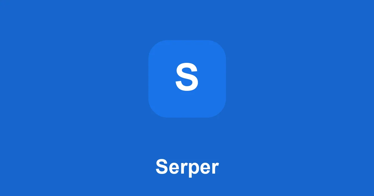 Serper search credit (Starter illustration)